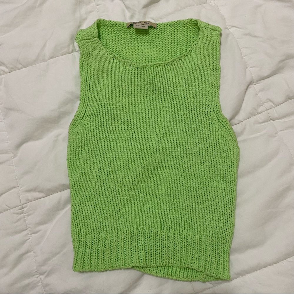 Paloma Wool Green Knit Sleeveless Top